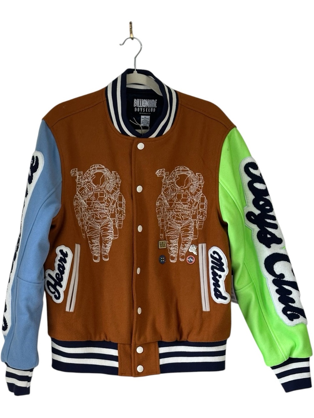 NWT Billionaires Boys Club BBC Varsity Jacket Sudan Brown Astral Multicolor SZ:M - Picture 4 of 15